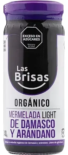 Mermelada de Damasco y Arandano Organica Light x 240 gr (Las Brisas)