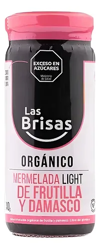 Mermelada de Frutilla y Damasco Organica Light x 240 gr (Las Brisas)