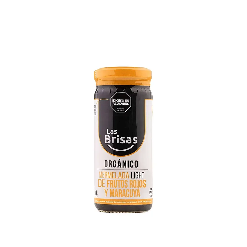 Mermelada de Frutos Rojos y Maracuya Organica Light x 240 gr (Las Brisas)