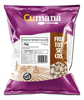 Pistachos con Cascara Tostado y Salado sin Tacc x 1 kg (Cumana)
