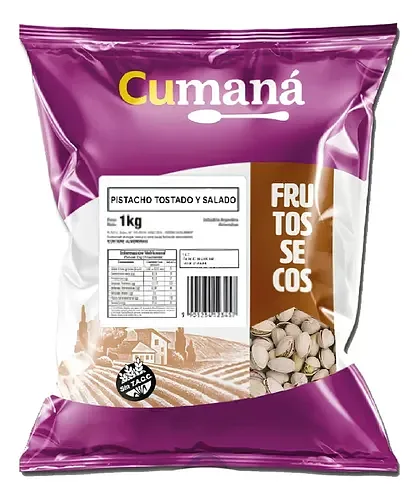 Pistachos con Cascara Tostado y Salado sin Tacc x 1 kg (Cumana)