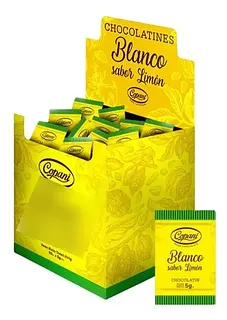 Chocolatines Blanco Sabor Limon x 5 gr x 50 u (COPANI)