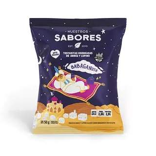 Tostaditas de Arroz Sabor Babaganush x 50 gr (Nuestros Sabores)