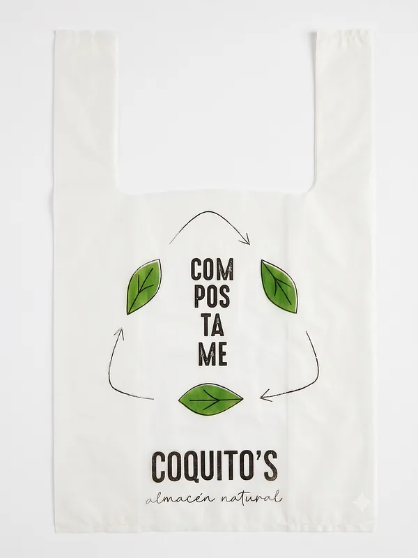 Bolsa Camiseta Compostable x 50 u (Coquitos)