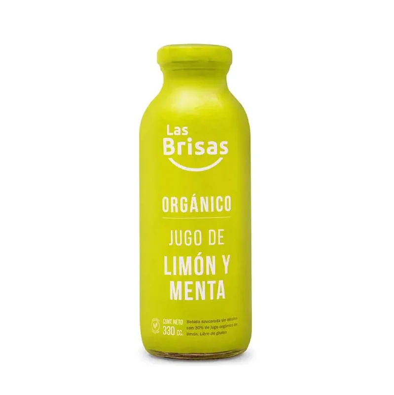 Jugo Organico de Limon y Menta x 330 ml (Las Brisas)