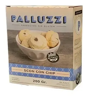 Galletitas Scons con Chips Chocolate x 200 gr (Palluzzi)