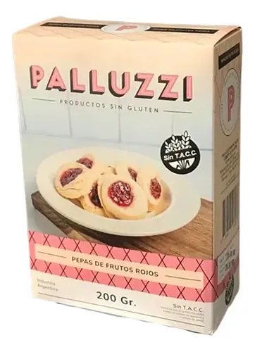 Galletitas Pepas Frutos Rojos x 200 gr (Palluzzi)