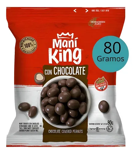 Mani con Chocolate sin Tacc x 80 gr (King)