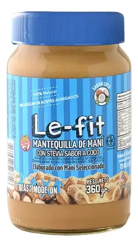 Mantequilla de Mani Le-Fit con Coco x 360 gr (Le-Fit)