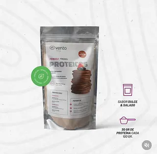 Premezcla para Pancakes Proteicos Sabor Chocolate con Harina de Arroz x 450 gr (Vento Fit)
