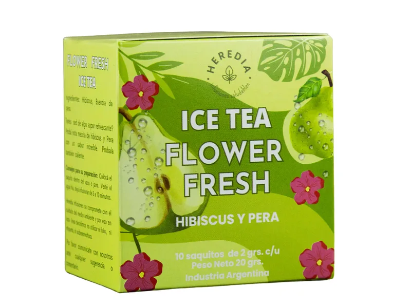 Ice Tea Flower Fresh (Hibiscus y Pera) x 10 Saquitos (Heredia)