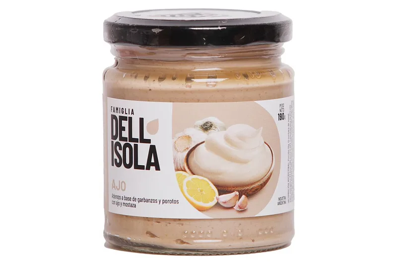 Mayonesa Vegana Ajo x 180 gr (Dell Isola)