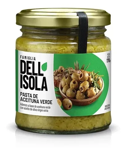 Pasta de Aceituna Verde x 170 gr (Dell Isola)