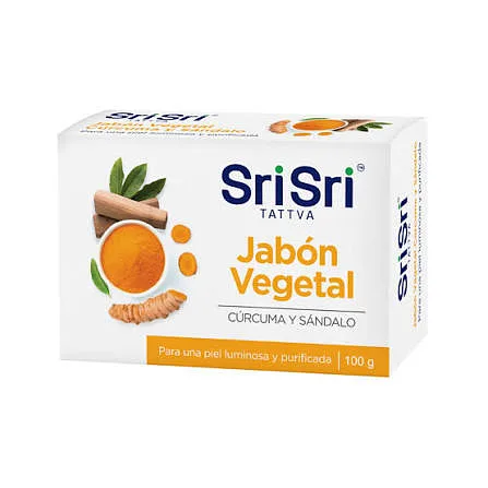 Jabon Vegetal Curcuma y Sandalo x 100 gr (Sri Sri)