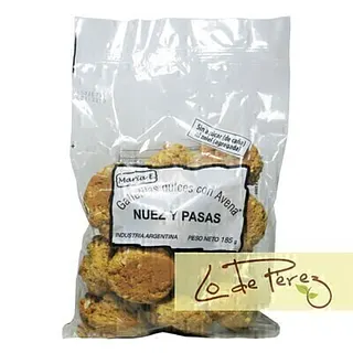 Galletitas de Nuez y Pasas x 185 gr (Maria E)