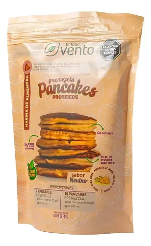 Premezcla Keto para Pancakes Proteicos Sabor Neutro x 450 gr (Vento Fit)