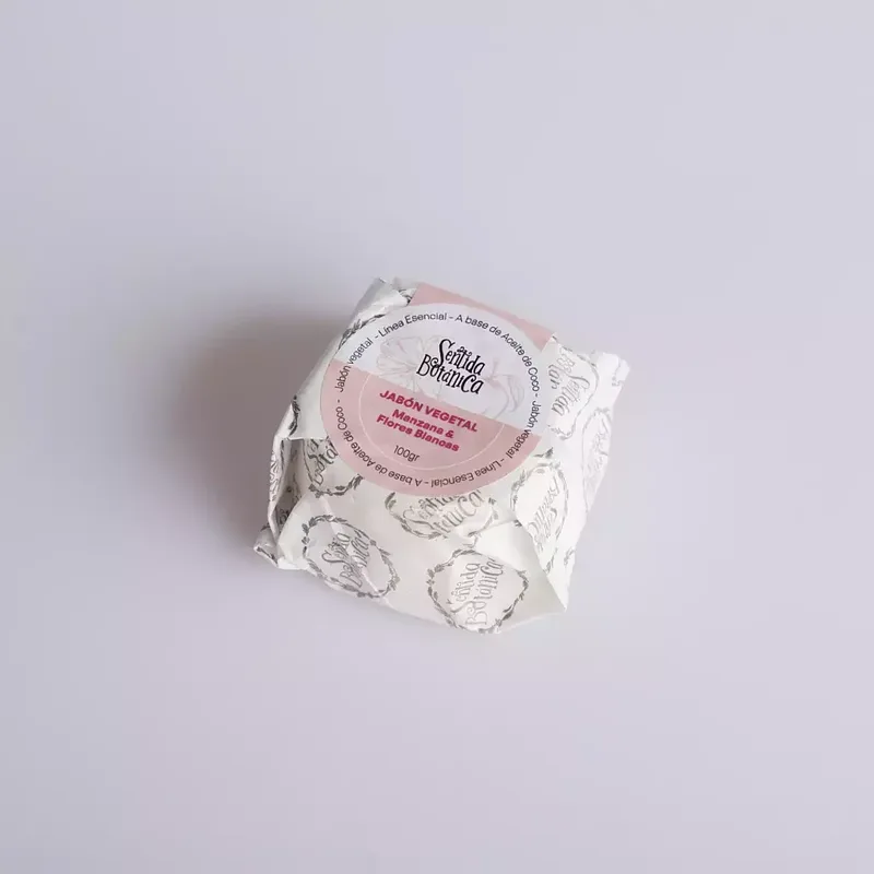 Jabon Esencial Manzana y Flores Blancas (Sentida Botanica)