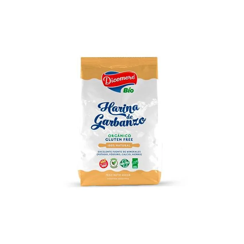 Harina de Garbanzo Organica sin Tacc x 450 gr x 12 u (Dicomere)