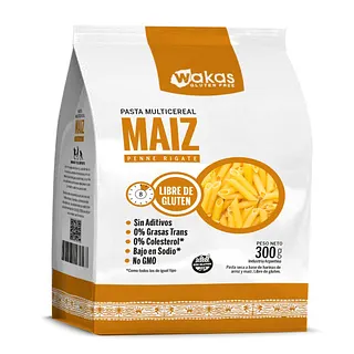 Penne Multicereal con Maiz x 300 gr (Wakas)
