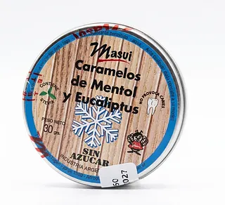 Caramelos de Mentol y Eucaliptus sin Azucar x 30 gr x 5 u (Masui)