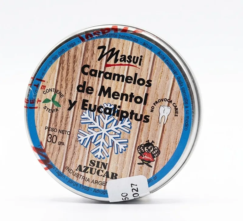 Caramelos de Mentol y Eucaliptus sin Azucar x 30 gr x 5 u (Masui)