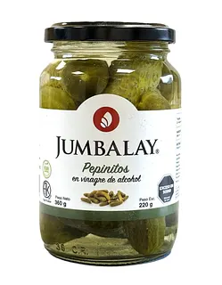 Pepinitos en Vinagre de Alcohol x 360 gr (Jumbalay)