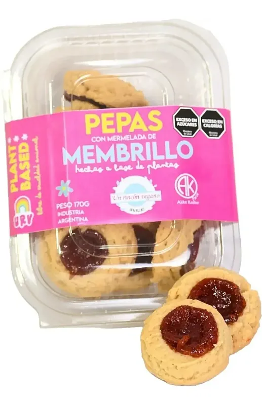 Pepas con Mermelada de Membrillo x 170 gr (Un Rincon Vegano)