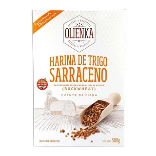 Harina de Trigo Sarraceno Fuente de Fibra Parcialmente Descascarada x 500 gr x 7 u (Olienka)