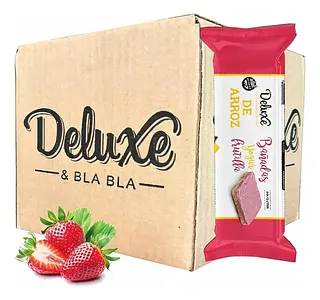 Galleta de Arroz Banada Sabor Frutilla x 12 u (Deluxe )