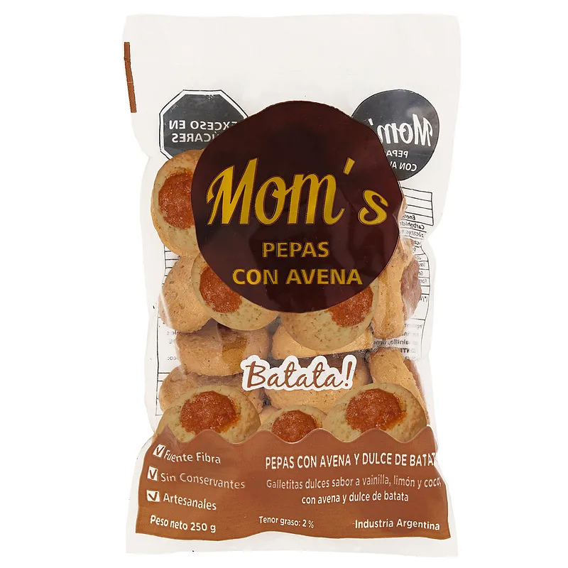 Pepas con Harina Integral de Batata Bandeja x 220 gr (Moms)