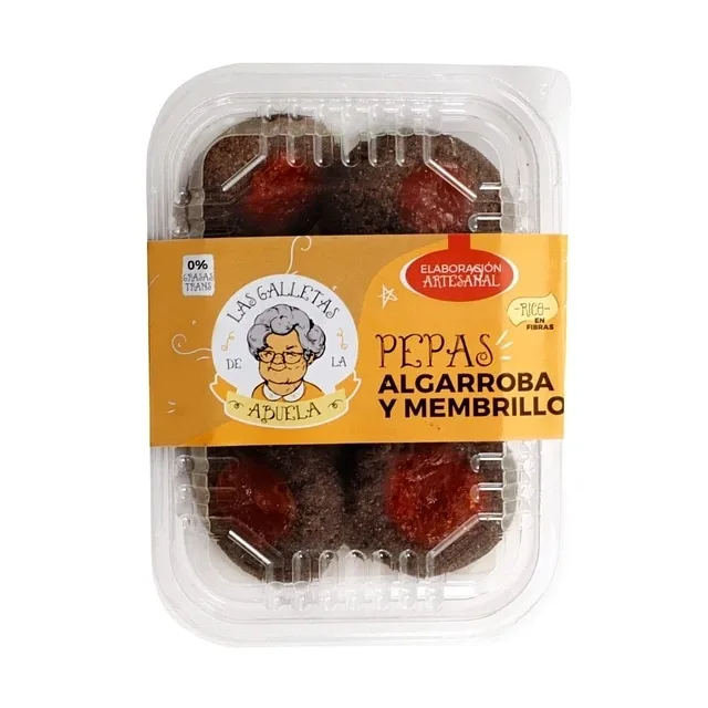 Pepas de Algarroba y Membrillo x 180 gr (Las Galletas de la Abuela)