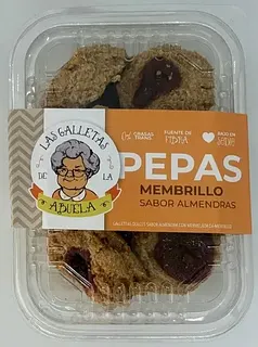 Pepas Integrales de Membrillo Sabor Almendras x 180 gr (Las Galletas de la Abuela)