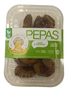 Pepas Veganas de Limon y Durazno x 180 gr (Las Galletas de la Abuela)