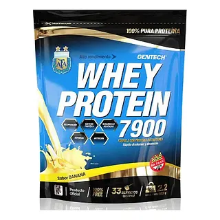 Proteina Whey 7900 Sabor Banana x 1000 gr (Gentech)
