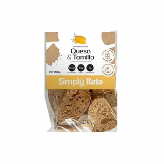Tostadas Queso y Tomillo x 100 gr (Simply Keto)
