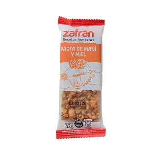 Barritas Pasta de Mani y Miel x 42 gr x 12 u (Zafran)