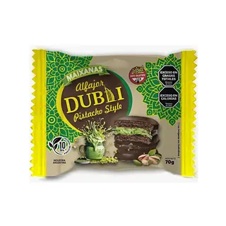 Alfajor Dubai Sabor Pistacho x 70 gr x 22 u (Maixanas)
