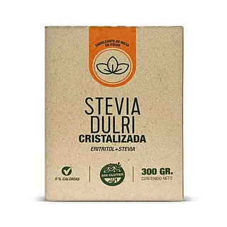 Eritritol + Stevia Cristalizada x 300 gr (Dulri)