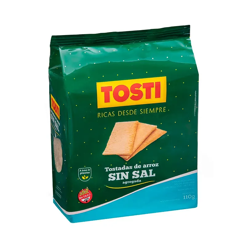 Tostadas de Arroz Sin Sal x 110 gr (Tosti)