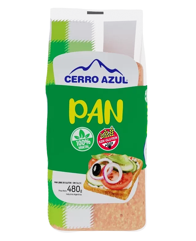 Pan de Molde Vegano Verde x 480 gr (Cerro Azul)