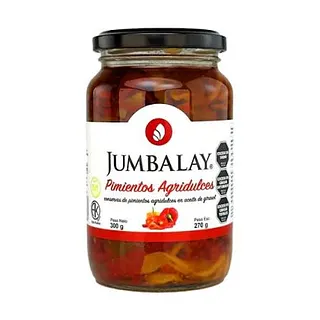 Pimientos Agridulces en Aceite de Girasol x 330 gr (Jumbalay)