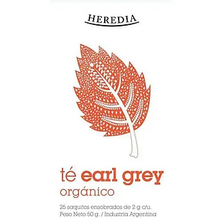 Te Earl Grey x 25 u (Heredia)
