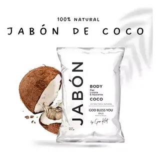 Jabon de Coco Saponificado en Frio x 6 u (God Bless You)