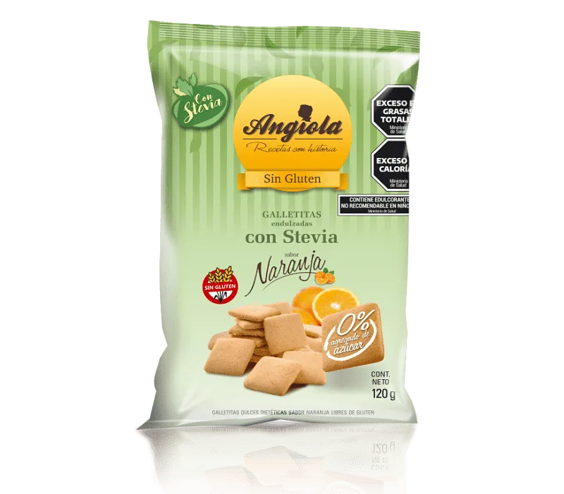 Galletitas sin Azucar sabor Naranja x 120 gr (Angiola)