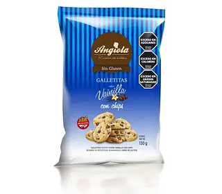 Galletita Dulces sabor Vainilla con Chips x 130 gr (Angiola)