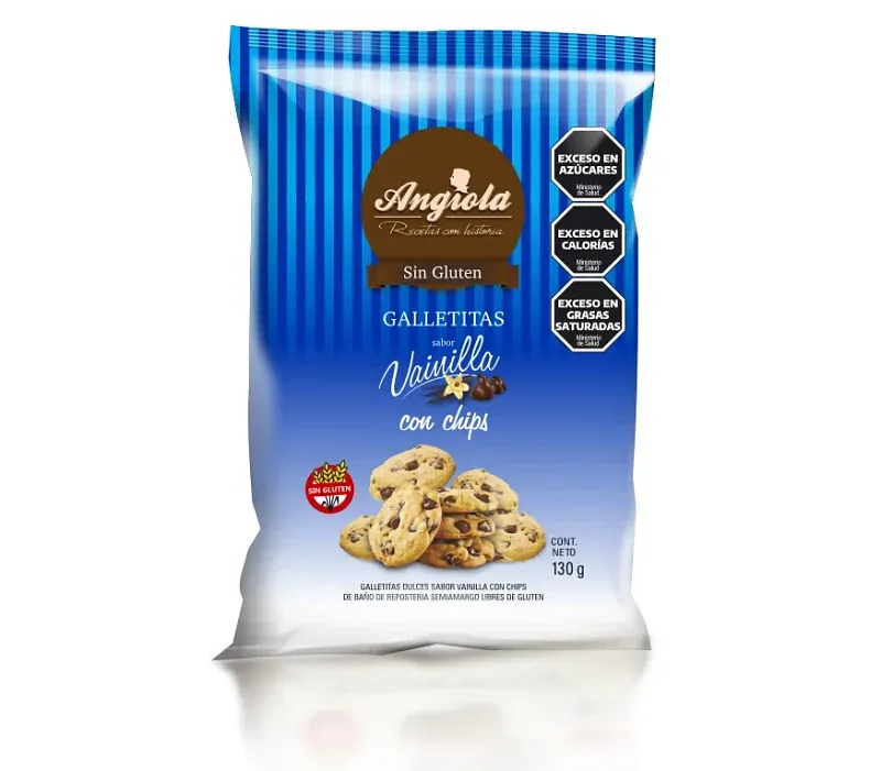 Galletita Dulces sabor Vainilla con Chips x 130 gr (Angiola)