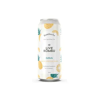 Kombucha Sabor Anana y Pimienta de Jamaica x 473 ml (Live Kombu)