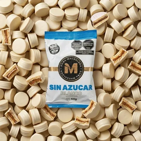 Alfajor Blanco Relleno de Dulce de Leche Sin Azucar Agregado x 12 u (Dona Magdalena)