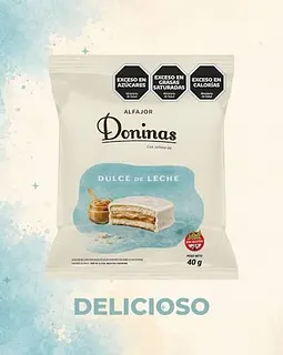 Alfajor Chocolate Blanco Relleno Dulce de Leche x 12 Unidades  (Doninas)