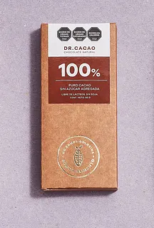 Chocolate 100% Puro Cacao Sin Azucar x 50 Grs x 10 Unidades (Dr Cacao)